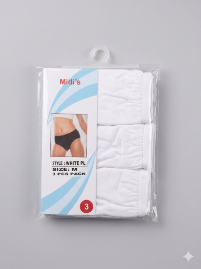 Picture of Briefs Midi Set of 3 pieces (PL-White)