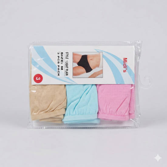 Picture of Briefs Midi Set of 3 pieces (Light Plain)